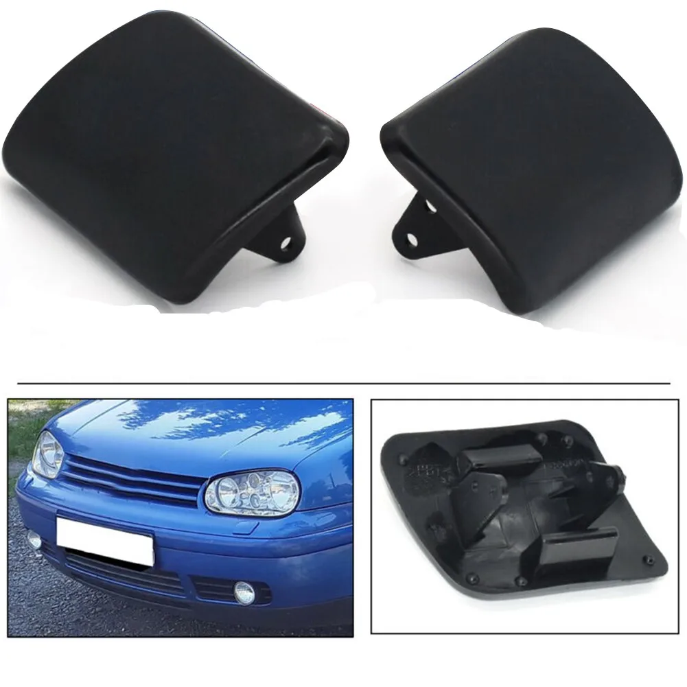

Car Headlight Washer Jet Covers Black Waterproof 108J0128 2pcs/Set Accessories Front/Left/Right Nozzle Plastic