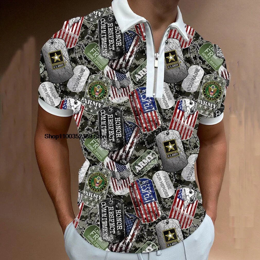 

Short Sleeve Polo Shirts Tops Spring Fashion Zipper Patchwork Turn-down Collar Men's Loose Simplicity Daily Travel Clothes