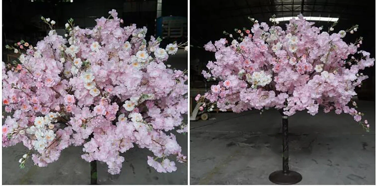 Искусственное дерево цветущей вишни розовый цветок Шелковый Свадебный