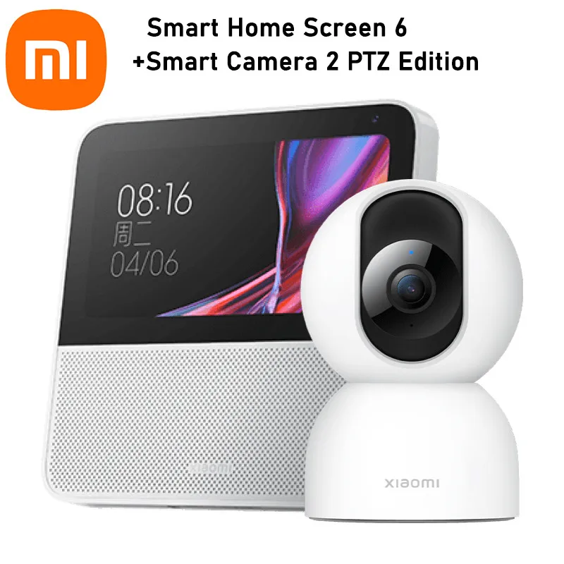 

Экран для умного дома Xiaomi 6 + умная камера 2 PTZ Edition визуализация MIUI домашнее центральное управление дисплей 5,45 дюйма умный динамик
