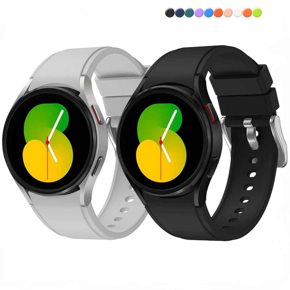 Ремешок силиконовый для Samsung Galaxy watch 7 6 5 44 мм 40 спортивный смарт-браслет 4 Classic 43 47 46
