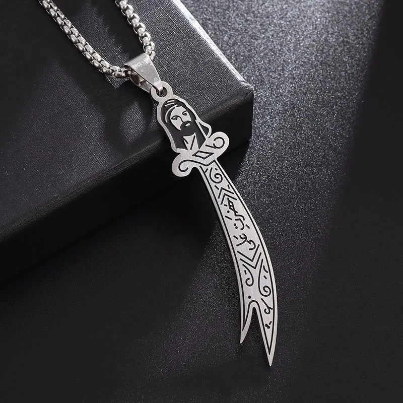 

New Sliver Color Jewellery Religion Stainless Steel Accessory for Man and Women Fashion Necklace Gothic Vintage Pendant