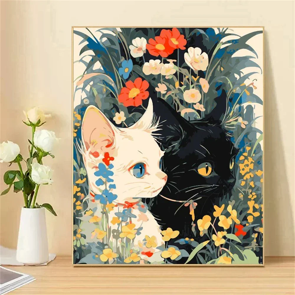 121777 Краска по номерам для взрослых комплект милый кот сделай сам дропшиппинг