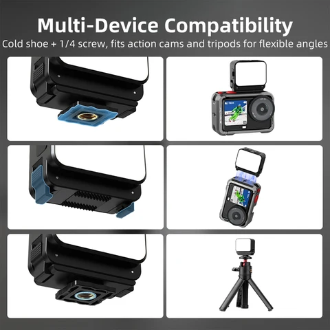 Магнитное заполняющее освещение для фотосъемки, освещение для селфи для DJI Osmo Nano Action 6, аксессуары для клетки для камеры