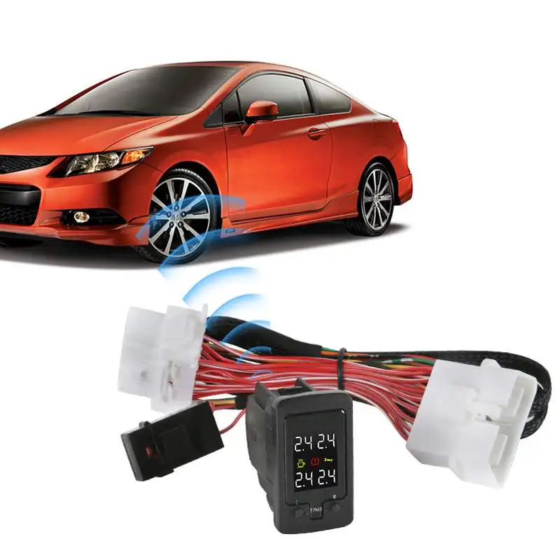 

Car Wheels Tires Part No Need Sensors Work Tire Pressure Monitor System OBD TPMS For Honda Civic 2012-2015 City Fit 2013