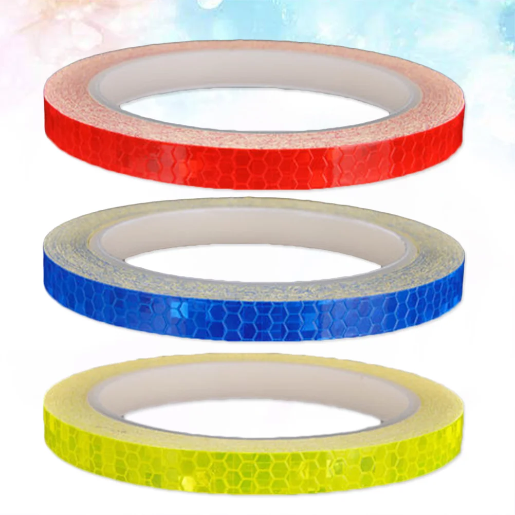 

3pcs Reflective Tape Waterproof Prime Durable Luminous Stickers Reflective Tape for Safety Warning Car Bike