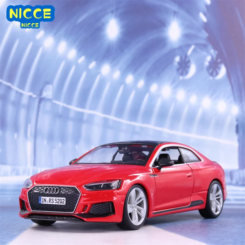 

Модель автомобиля Bburago B665, 1:24, Audi RS 5 Coupe, красная, темно-зеленая, литье под давлением, статическая модель из сплава