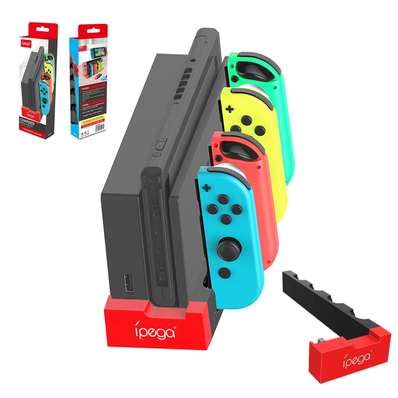 

Ipega PG-9186 Charger for Joy Con Fast Charging Station Dock For Switch OLED Controller Stand Holder for Nintendo NS Joy pad