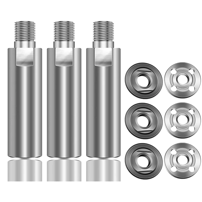 

3PCS Angle Grinder Extension Connecting Rod, 80Mm M10 Thread Extension Shaft, With Upper And Lower Pressure Plates