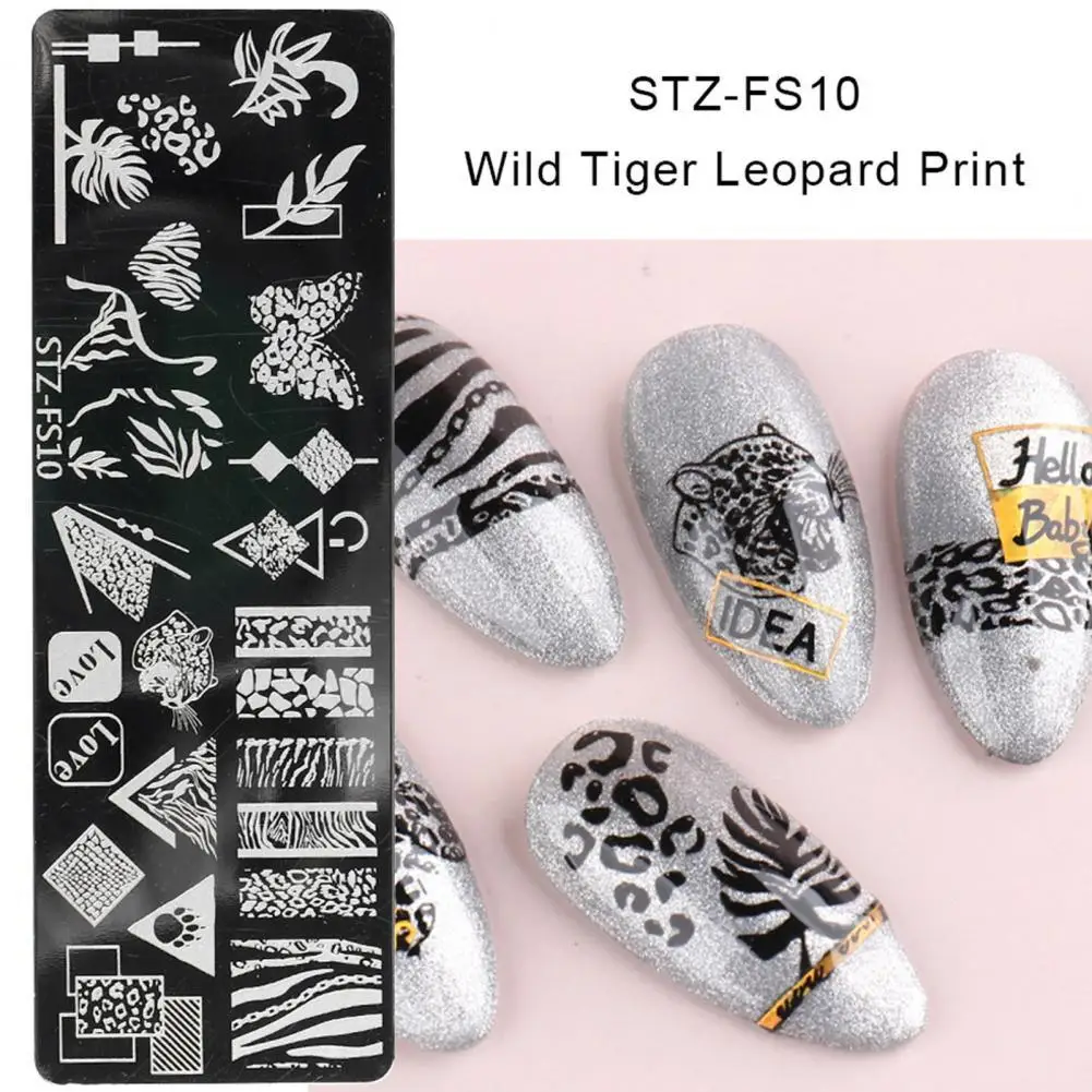 

Mini Versatile Polish Printing Flowers Nail Art Stamp Lightweight Nail Transfer Plate Various Patterns for Female