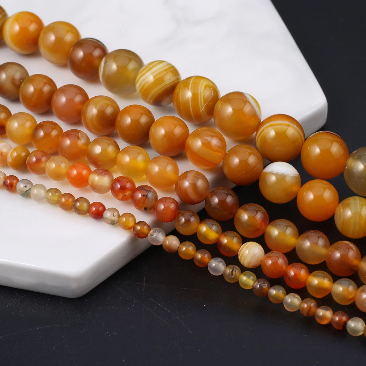

Natural Stone Blue Agates Beads Polished Round Shape Loose Spacer Bead for Women Jewelry Making Diy Necklace Bracelet Accessory