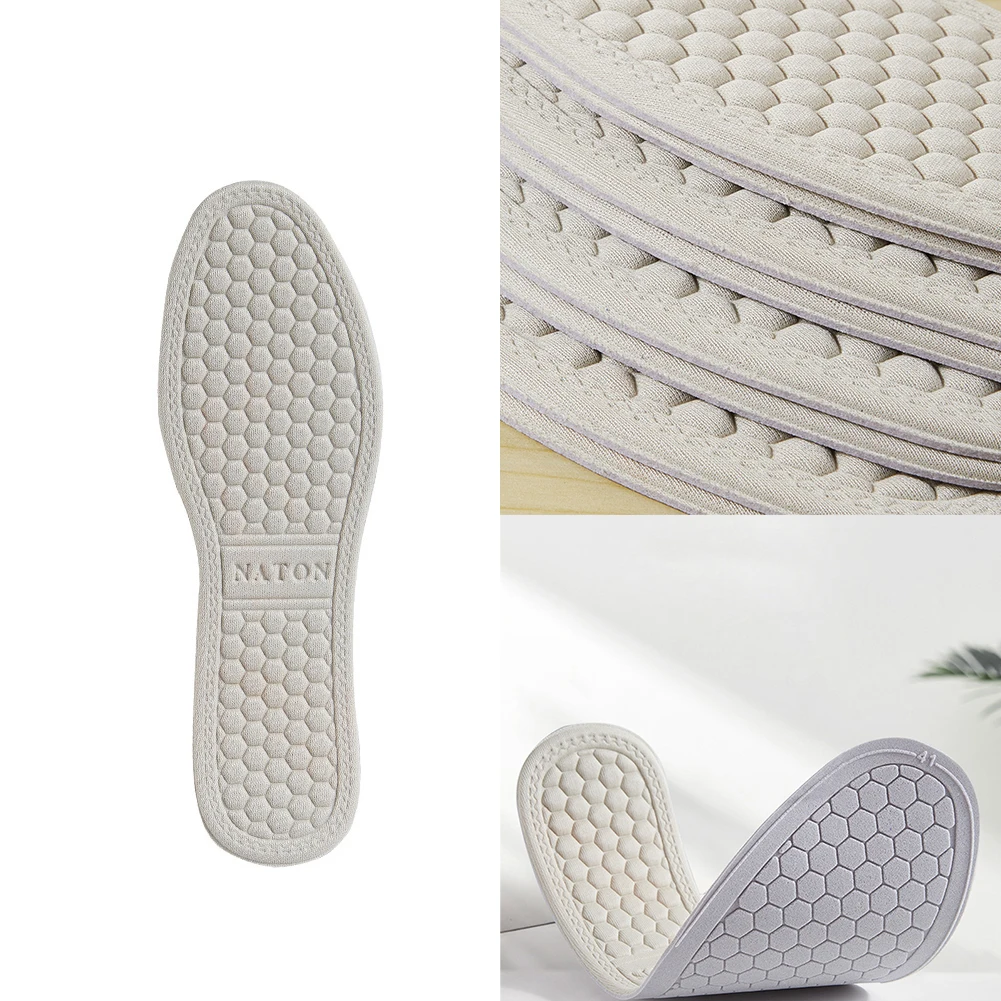 Sponge Massage Insoles For Shoes Comfortable Breathable Sweat Absorbing Deodorant Shock Absorption Men's Women's Shoe Pads