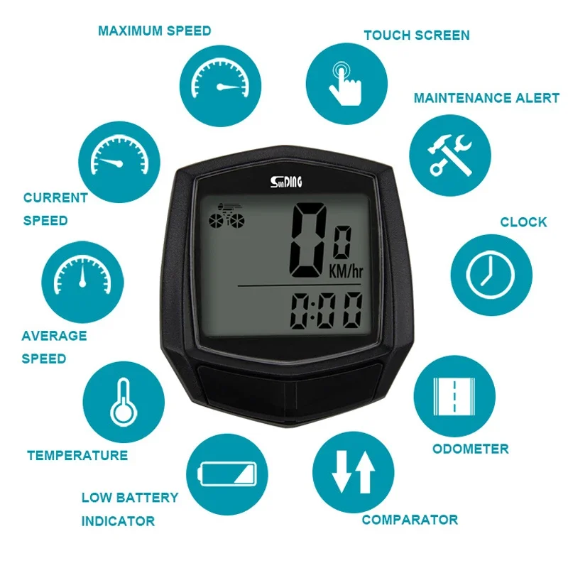 Велосипедный компьютер велосипедный Водонепроницаемый проводной одометр