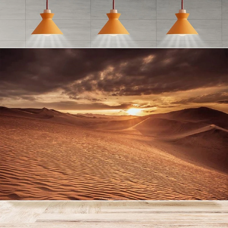 Фон для фотосъемки с изображением пустыни песка дюны заката Дикого Запада неба