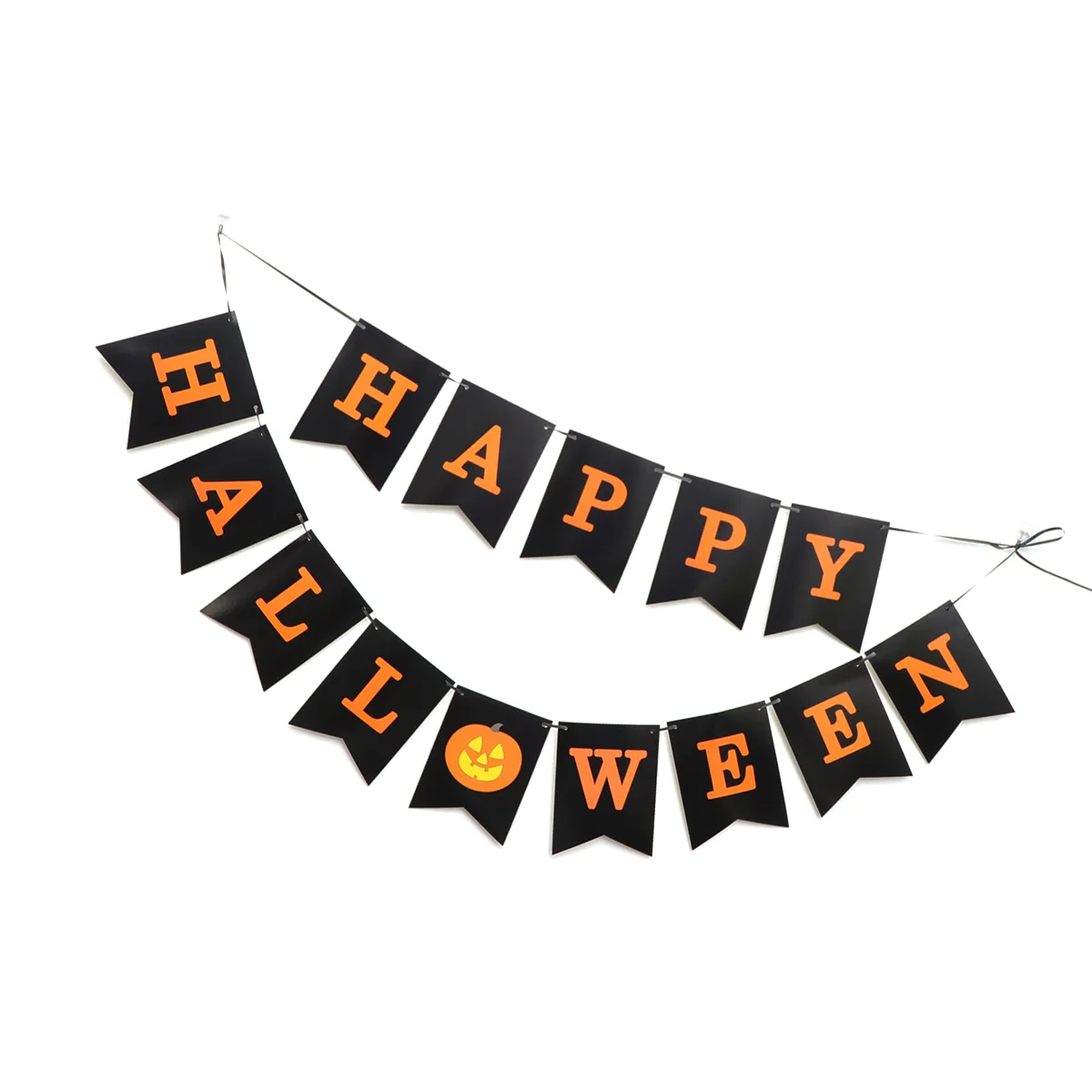 

1pc Banner HAPPY Creative Paper Pumpkin Party Garland for Decor
