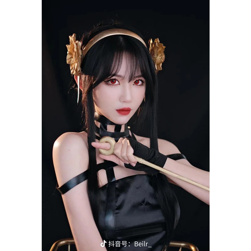 

Anime SPY×FAMILY Yor Forger sweet and cute game costume uniform wig Halloween party cosplay costume female cosplay costume