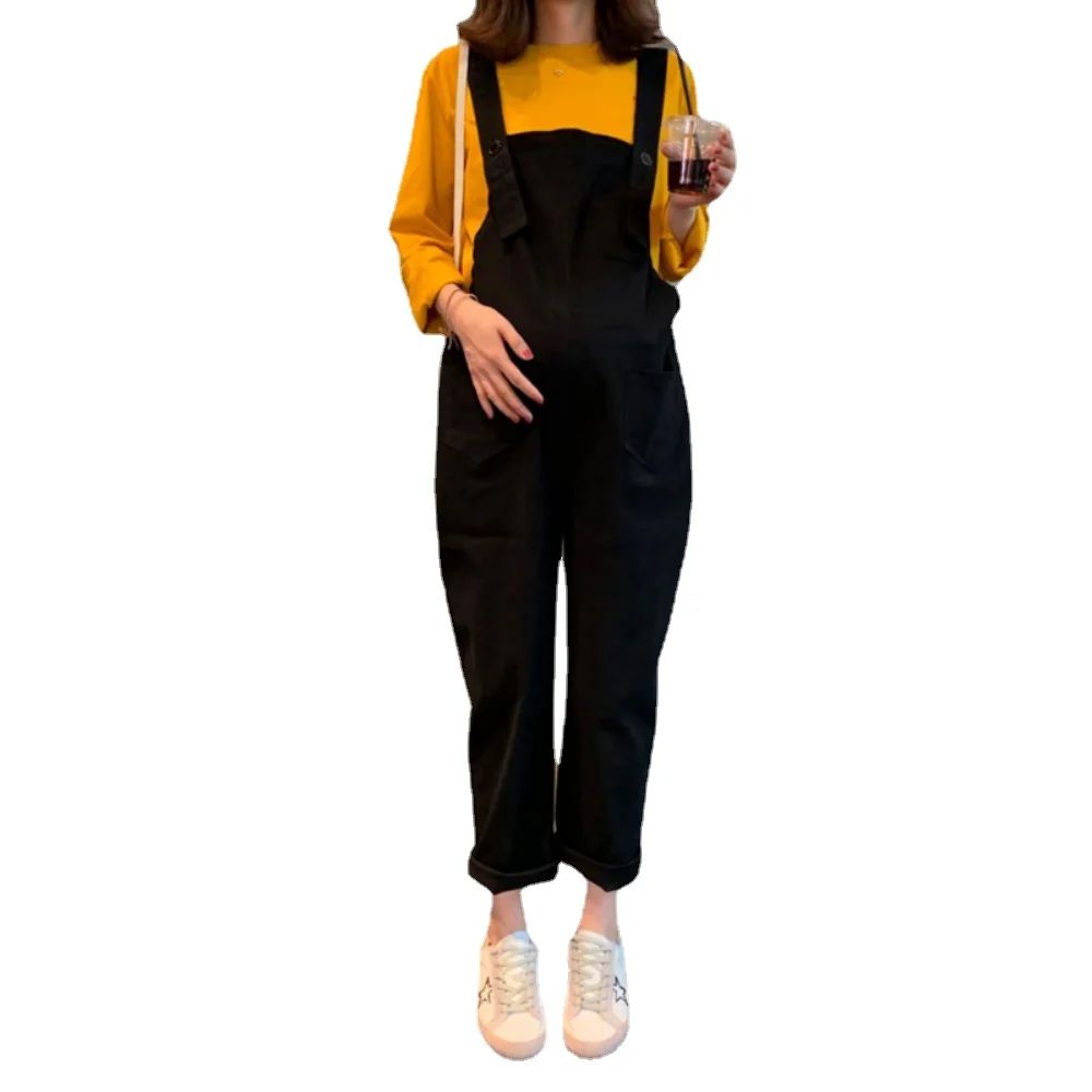 2023 New European and American Women's Retro Casual Long Pregnant Long Pants Maternity Jumpsuit Pregnant Clothes vestidos enlarge