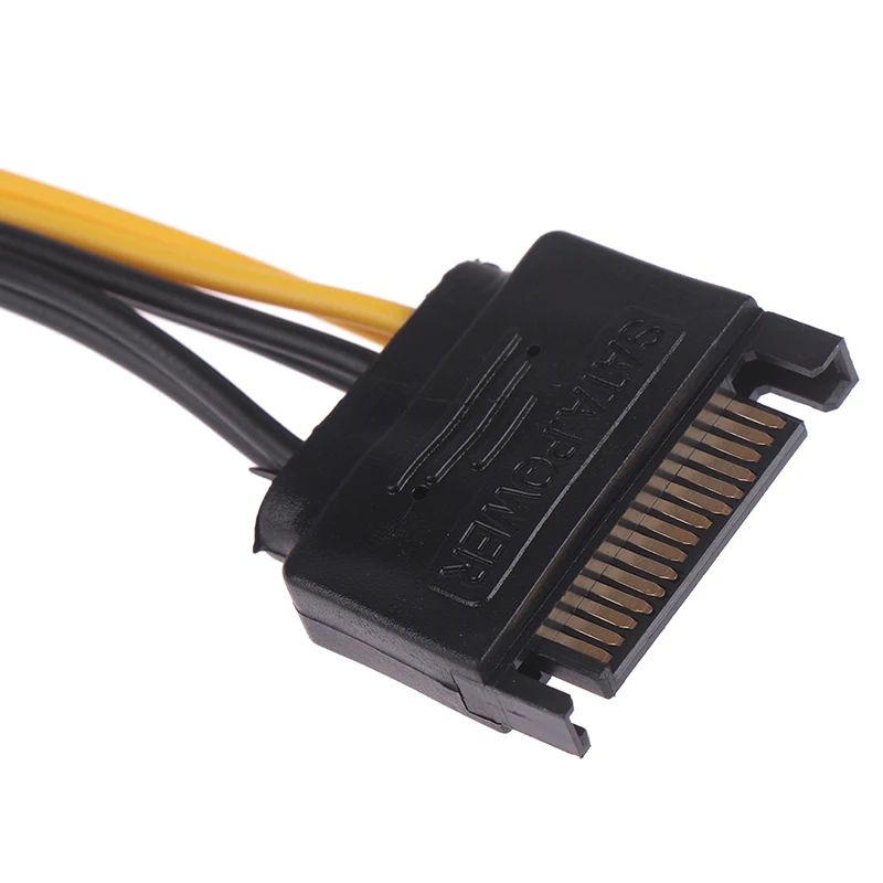 

1pc 15pin SATA Male to 8pin(6+2) PCI-E Power Supply Cable 20cm SATA Cable 15-pin to 8 pin cable Wire for Graphic Card