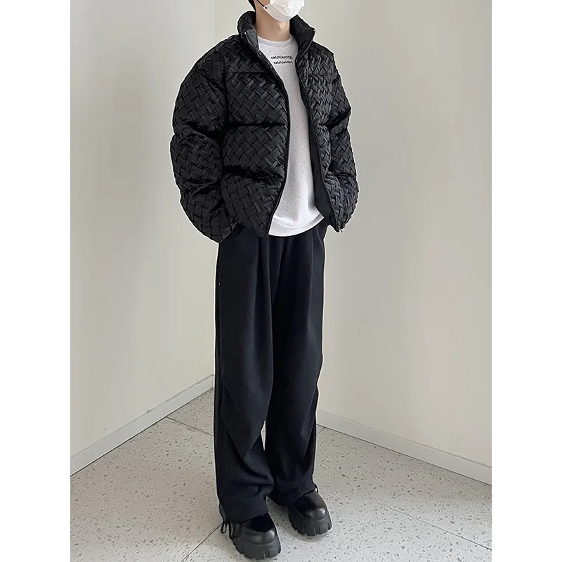 Winter Jacket Men Warm Fashion Thicken Black Down Jacket Men Korean Loose Oversize Thick Short Coat Mens Parker Clothes M-XL