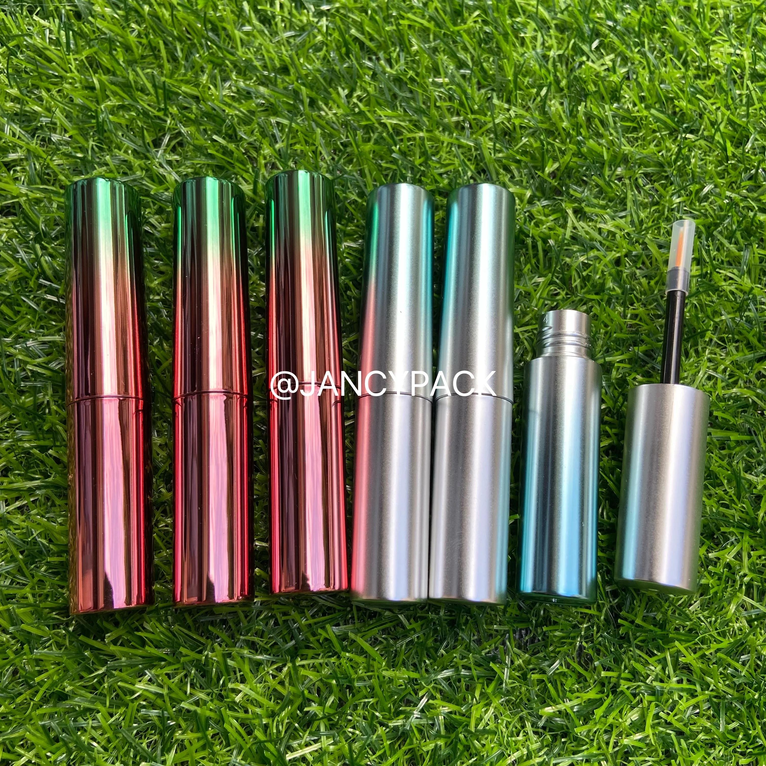 

2.5ml Small Ggradient Silver Red Color Empty Eyeliner Container Empty Liquid Eye Liner Tube Eyeliner Vials Bottle Makeup Tool