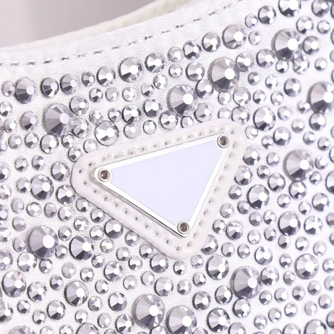 Shiny Underarm Designer Luxury Bag Shopping Women Diamonds Handbags Shoulder Crossbody Tote Purse Genuine Leather Calfskin