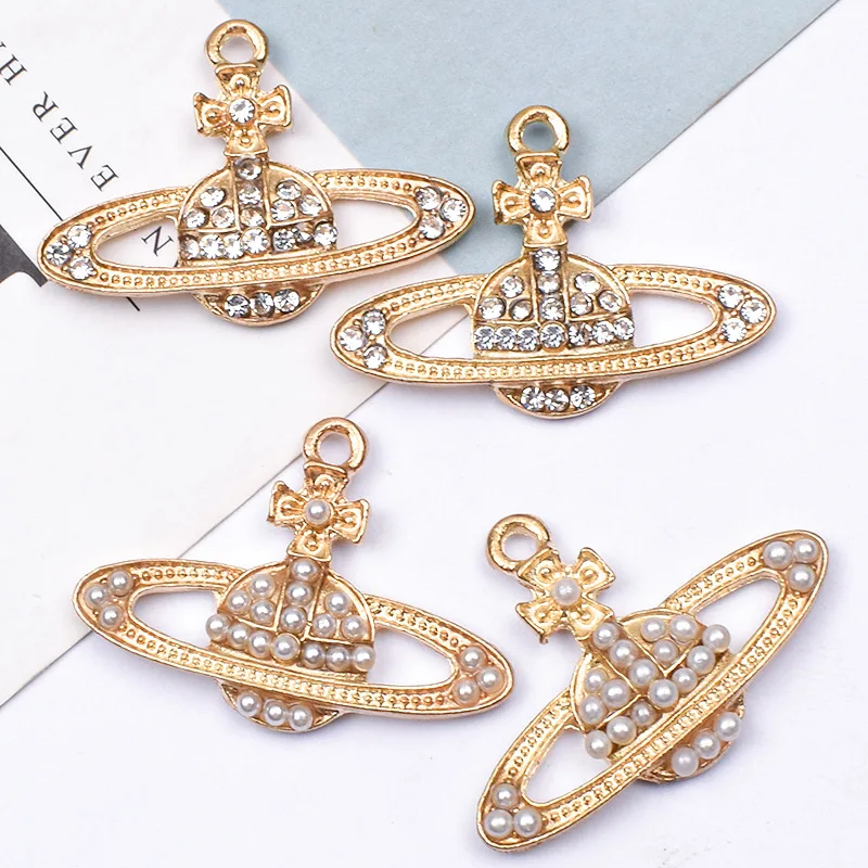 

Planet Series Diamond Pearl Planet Pendant Accessories DIY Jewelry Accessories Bracelet Necklace Accessories