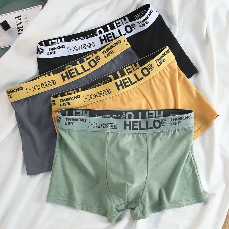 

Mens Underwear Men Cotton Underpants Male Pure Men Panties Shorts Breathable Boxer Shorts Comfortable soft Plus size