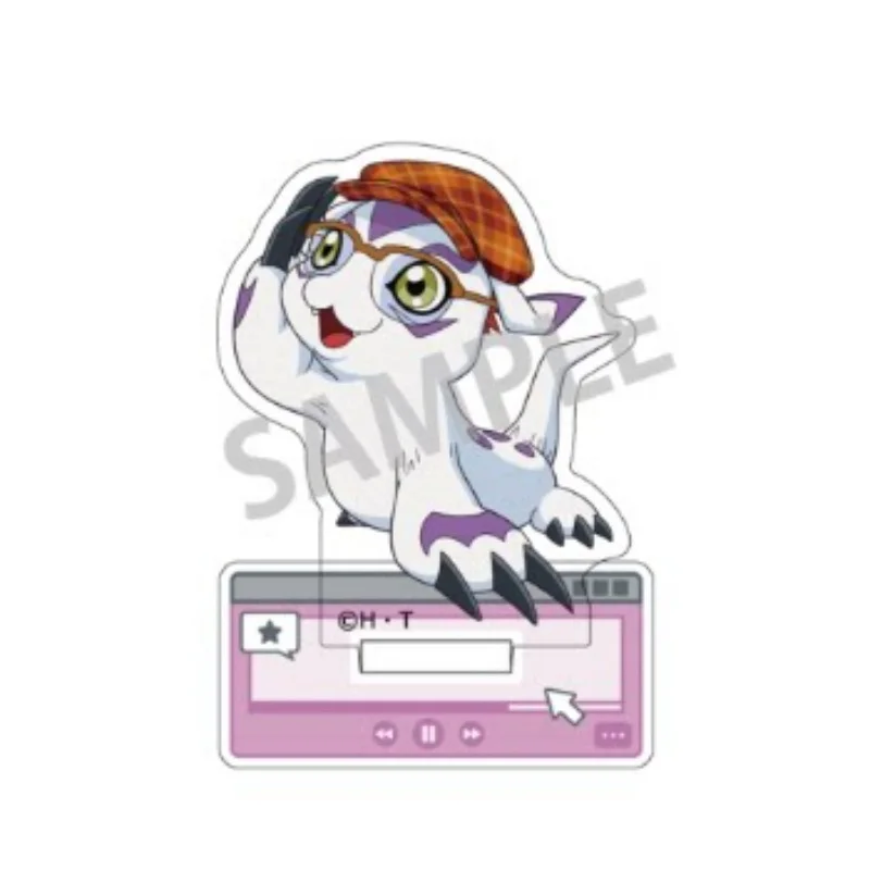 Фото Новая коллекционная акриловая фигурка Digimon Adventure Workwear Q Digimon, 10 см, для декора стола, милая, очаровательная, аниме-украшение №5