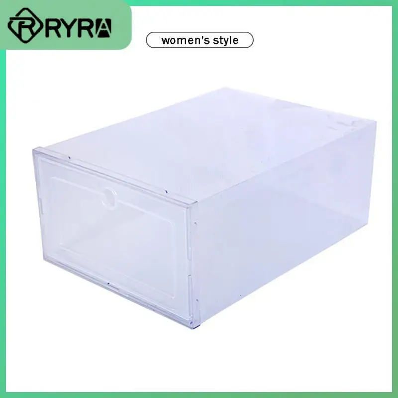 Stackable Box Drawer Case Multi-size Shoe Organizer Drawer Thickened Stackable Transparent Shoe Box Organizer 1pcs Dustproof