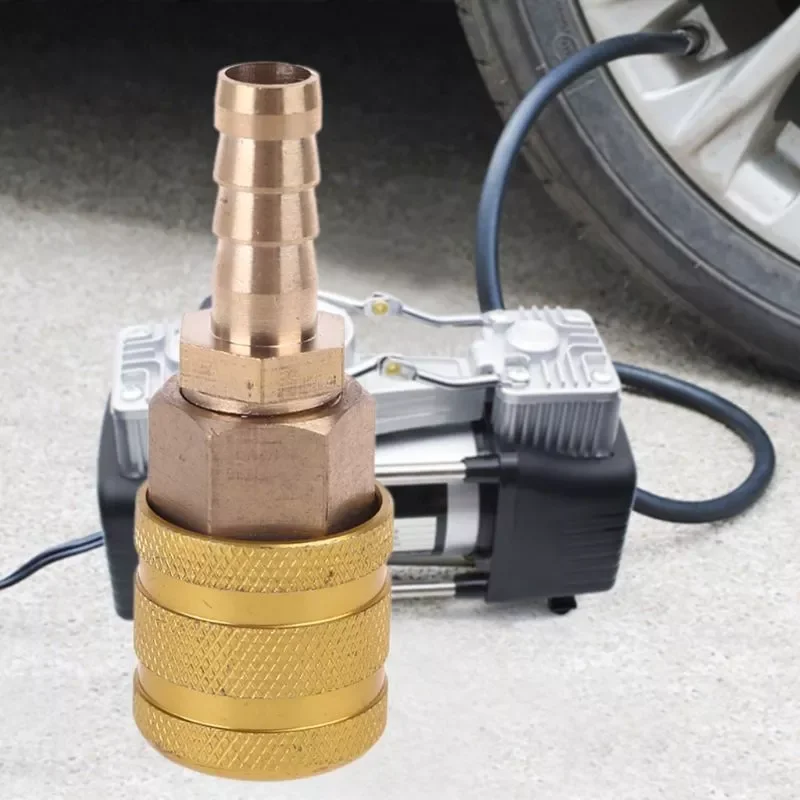 

Hardware Coupler and Plug 8mm Solid Brass Quick Connect Air Fittings 1/4" NPT Thickened Copper Inflatable joint