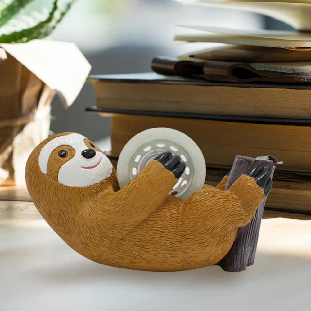 

Tape Holder Cartoon Sloth Tape Dispenser Tabletop Tape Holder Small Tape Cutting Tool for Home Office