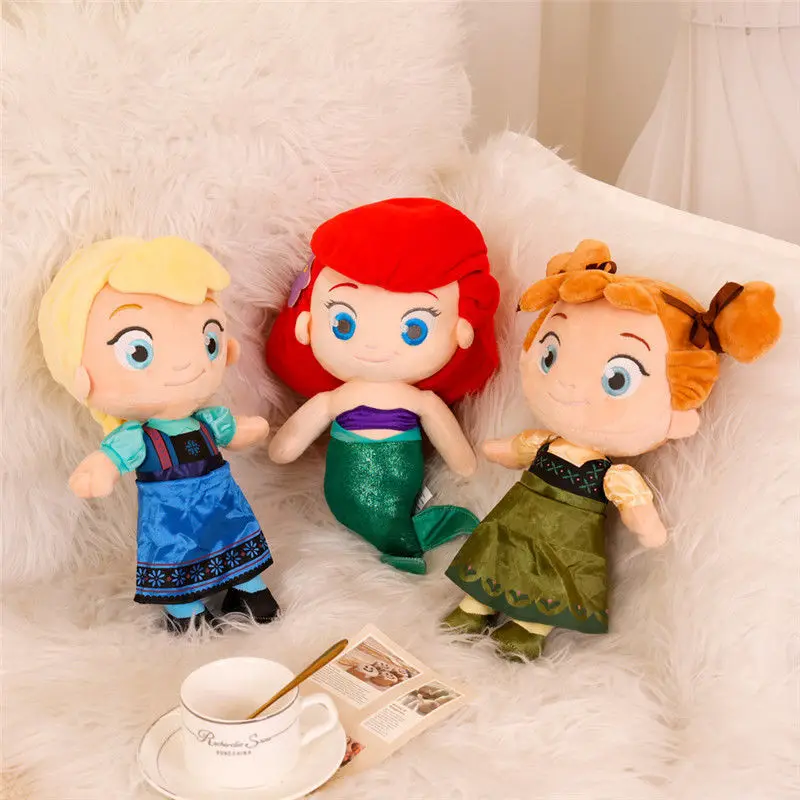Disney Ariel Princess Mermaid Plushie Q Version Doll Soft St