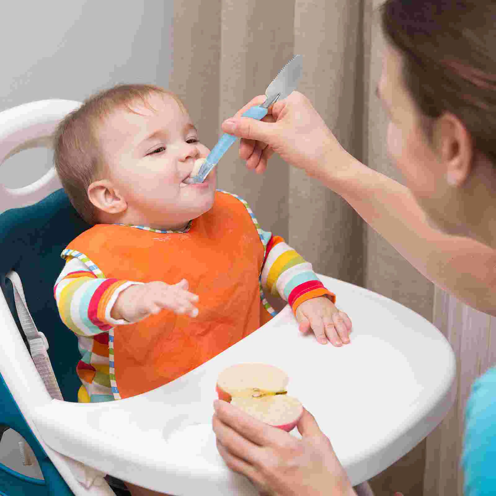 Мини-ложки столовые приборы для младенцев скребок сервировочная посуда