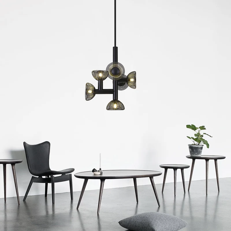 

Запатентованный дизайн, ретро, Индустриальный Стиль, железная сетчатая Потолочная люстра, обеденный стол, гостиная, спальня, лестница, быстрое украшение