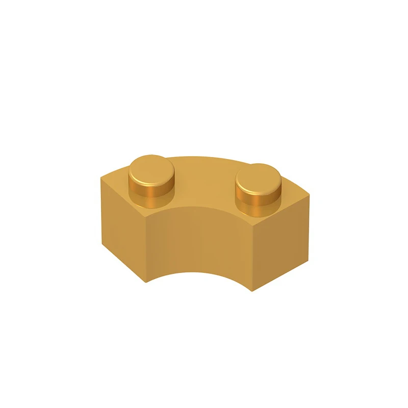 Фото Круглые уголки gobrick GDS-799 2x2macaroni с вырезом-гвоздиком и усиленной нижней стороной, совместимы с lego 85080 3063DIY №2