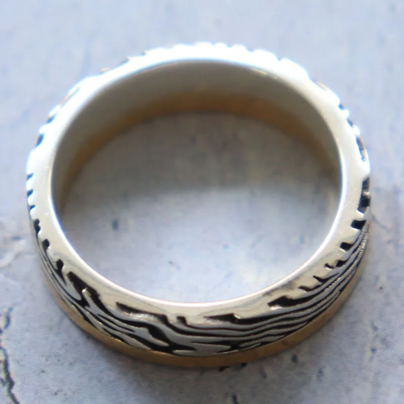 Обручальное кольцо Mokume Gane с дамасским узором 7-10 г пара золото кольца из