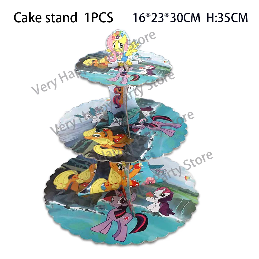 1 компл./лот подставка для торта на день рождения Маленький пони 3-х уровневый