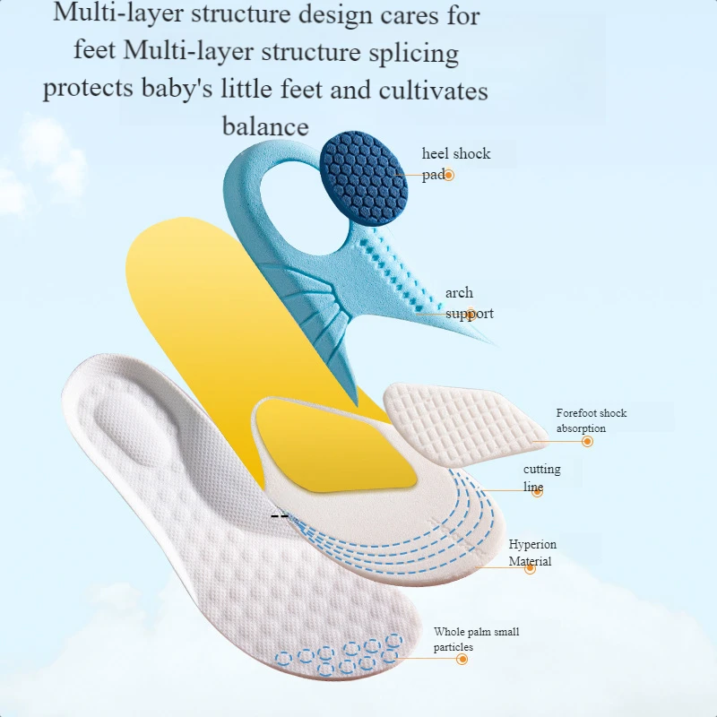 Kids Memory Foam Sports Running Insole for Children Comfort  Orthopedic Insoles for Plantar Fasciitis Arch Support Inserts