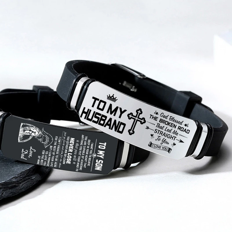 Браслет из нержавеющей стали с индивидуальной гравировкой регулируемые