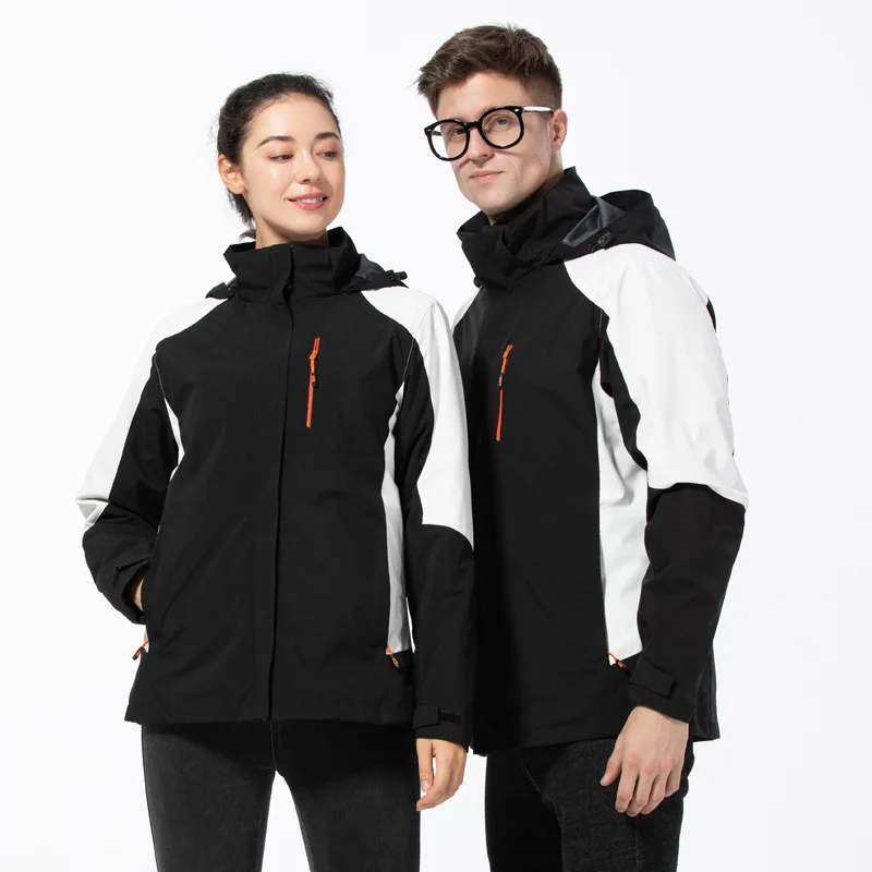 

Fishing Clothes Manufacturer's New Outdoor Jacket Men's And Women's Three-in-one Two-piece Detachable Windproof Waterproof