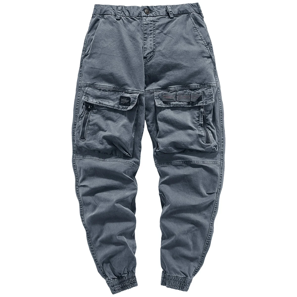 

Комбинезон мужской с несколькими карманами, свободные спортивные штаны для отдыха, ретро брюки до щиколотки с потертостями