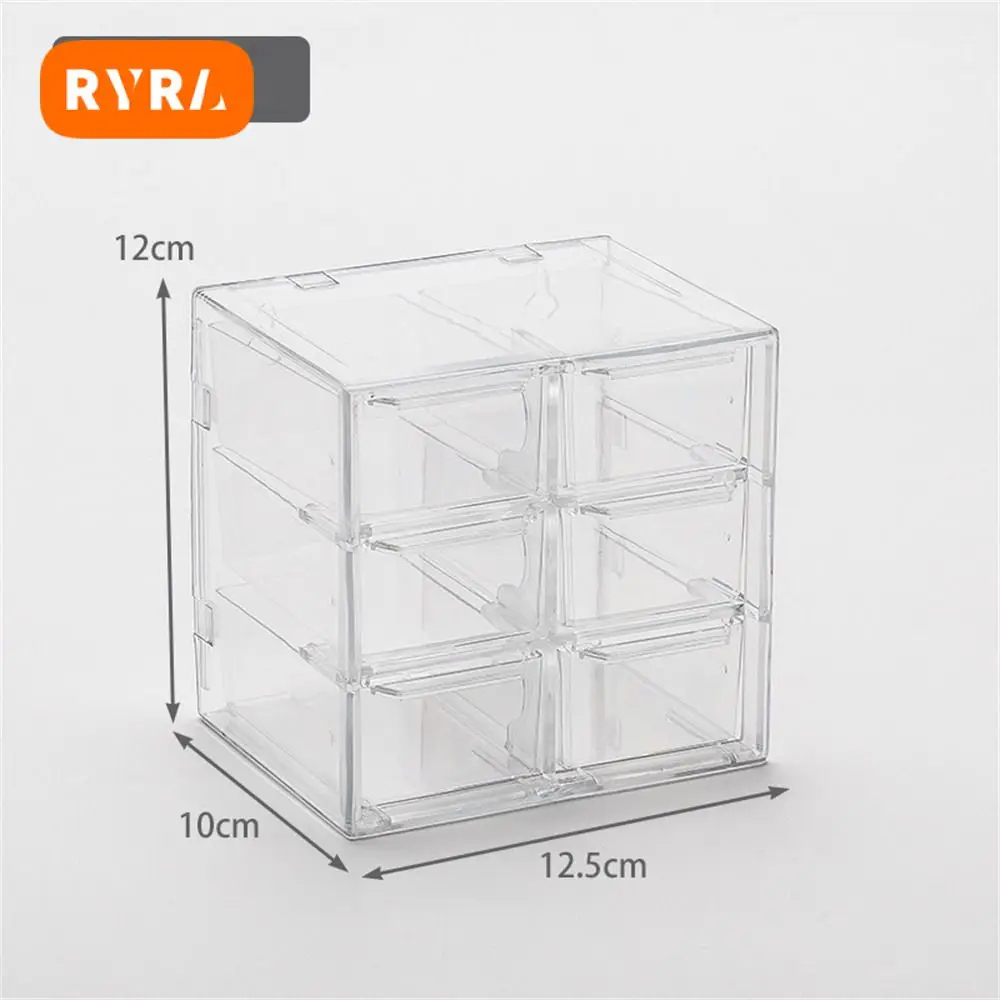 

Jewelry Storage Box New Transparent Hanging Dustproof Practical Storage Tools Plastic Jewelry Boxes 6/9/12 Grids Multi-purpose