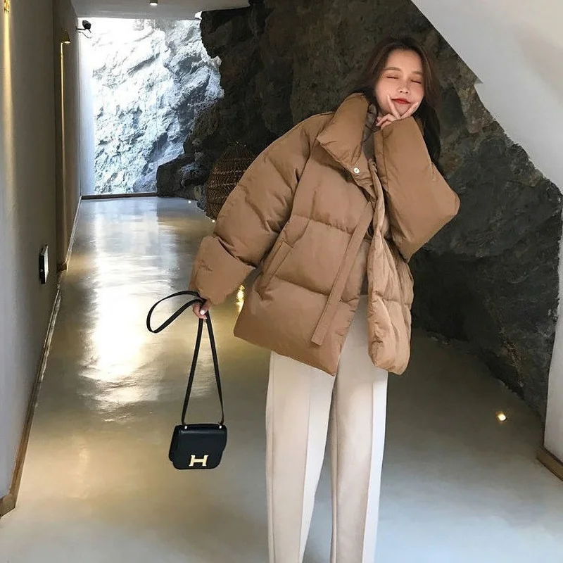 Winter Womens Parka Padded Jacket Cropped Jacket Free Shipping Plus Size Coat Korean Fashion Inexpensive Wholesale College Style
