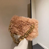 autumn 2021 new fashion shoulder clutch bag handbag texture trend korean chain underarm plush small square tote bags for women