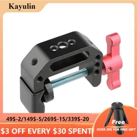 kayulin universal c clamp with 1438 thread red t handle for camera monitor and desks carts benches worktables posts