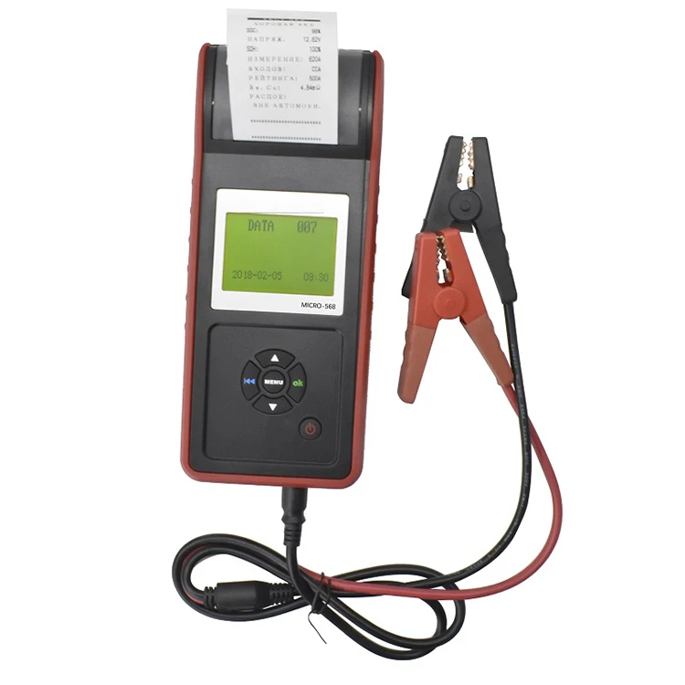 

Well sell led light cca battery tester car battery Conductance tester with print function