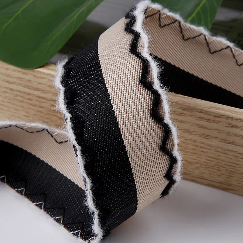 Плетеная саржевая лента с волнистыми краями 10 ярдов 25 мм 40 материалы ручной