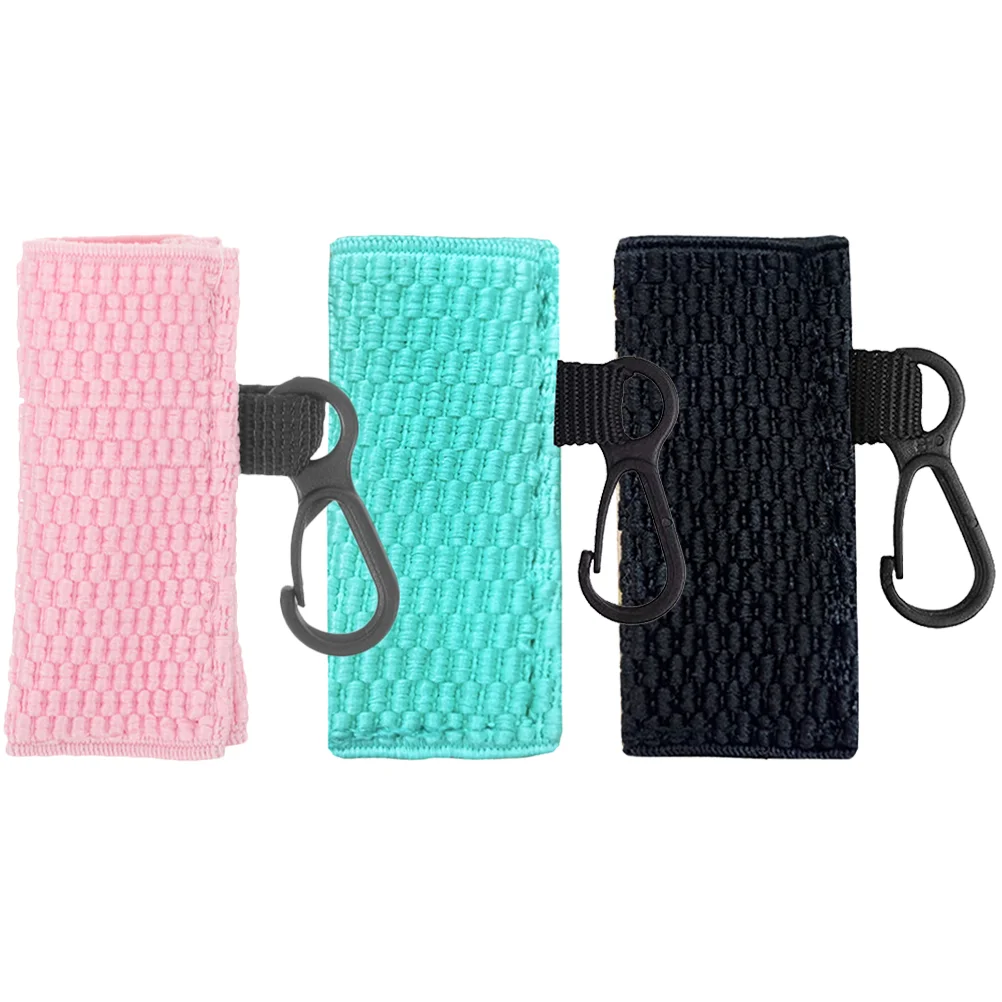 

3 Pcs Organizer Pouch Knitted Lipstick Protective Case Polyester Holder Keychain