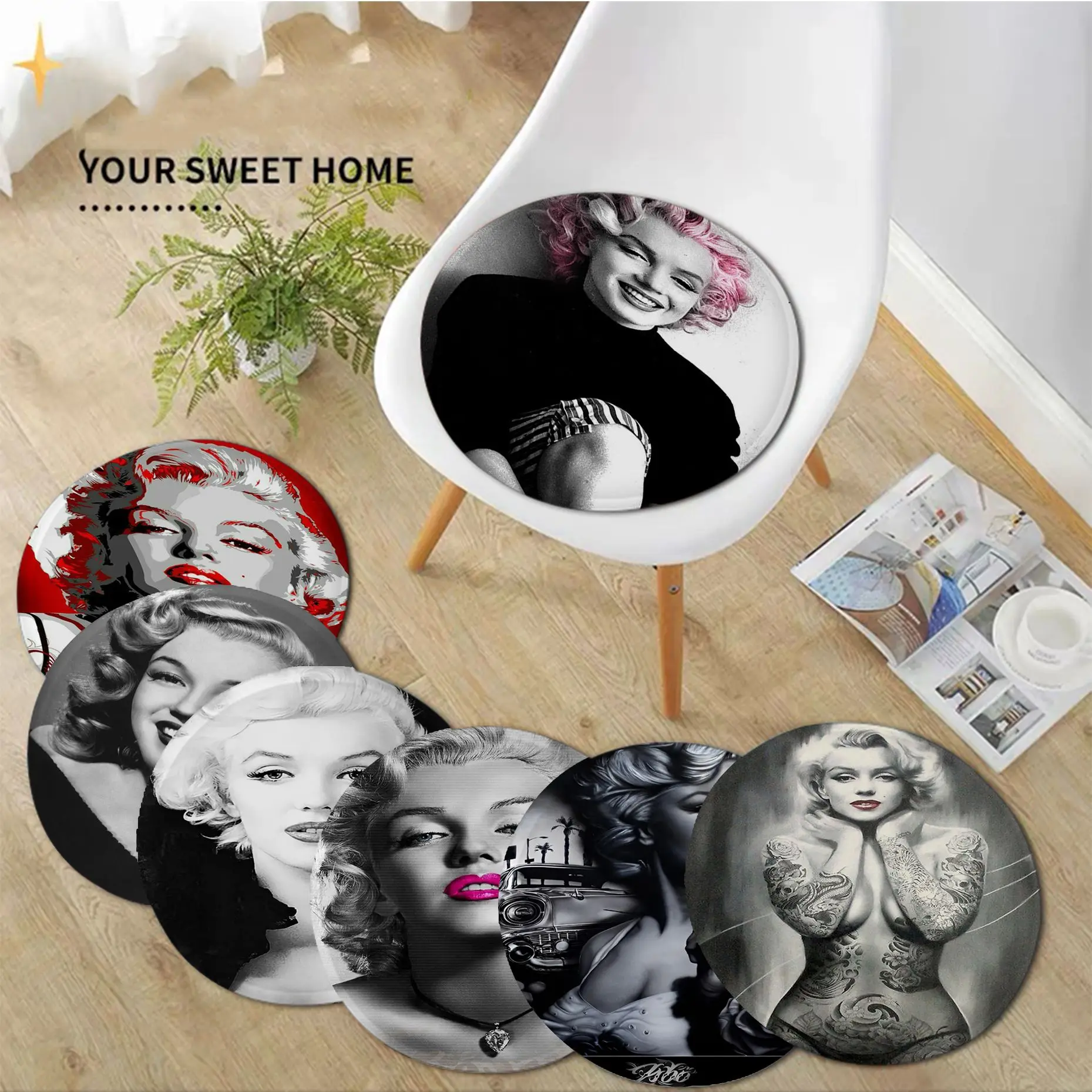 

Marilyn Actor Monroe Paintings Decorative Plush Cushion Home Back Cushion Soft Comfortable 50x50cm Outdoor Garden Cushions