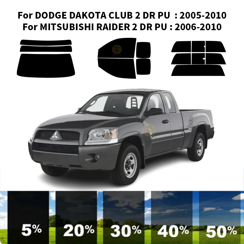 

Нанокерамическая Автомобильная УФ-пленка Precut для окон, автомобильная оконная пленка для MITSUBISHI RAIDER 2 DR PU 2006-2010